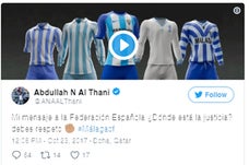 El jeque Al-Thani se queja por los arbitrajes al Málaga