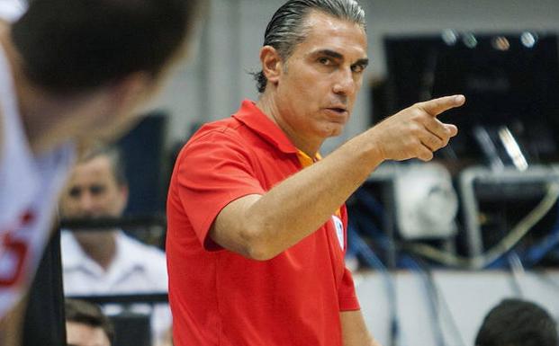 Scariolo, en un partido de la selección nacional. :
