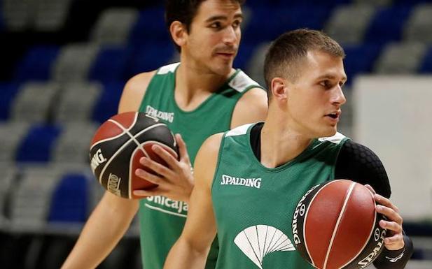 Nedovic, en el entrenamiento de ayer.
