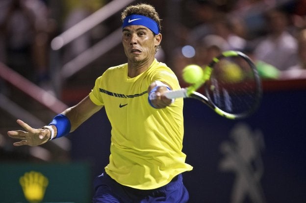 Rafael Nadal, en su último partido en Montreal. :: efe