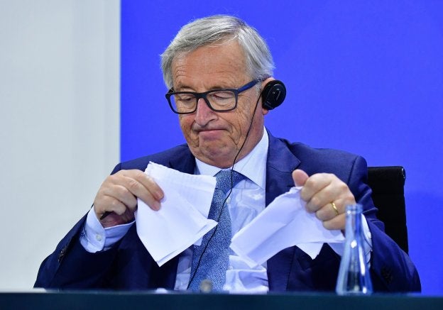Jean-Claude Juncker, durante una conferencia de prensa. :: efe