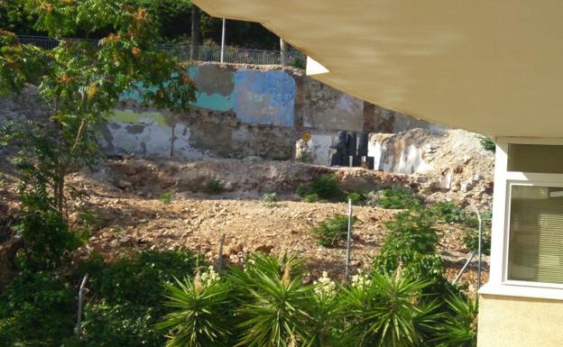Lugar donde se encontraba la vivienda derruida.
