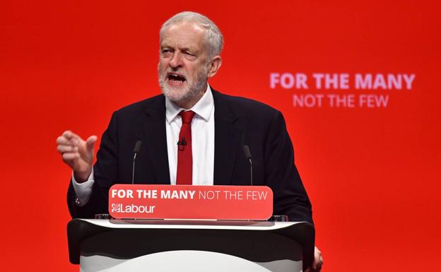 Jeremy Corbyn, durante una conferencia. /Afp