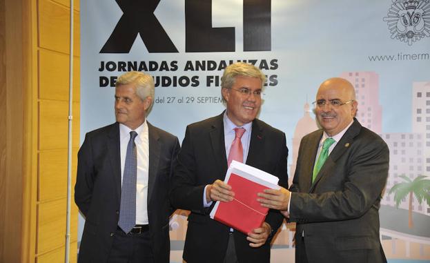 Juan Rico, José Enrique Fernández de Moya y Aurelio Gurrea. /F. Silva