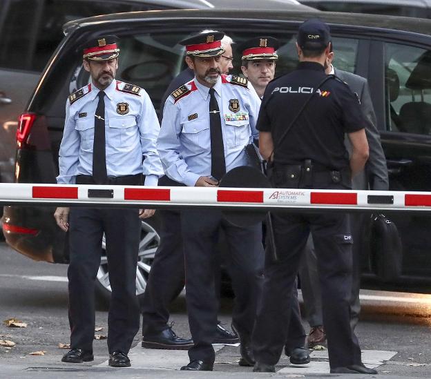 Trapero, a su llegada el 6 de octubre a la Audiencia Nacional. :: mariscal / efe/
