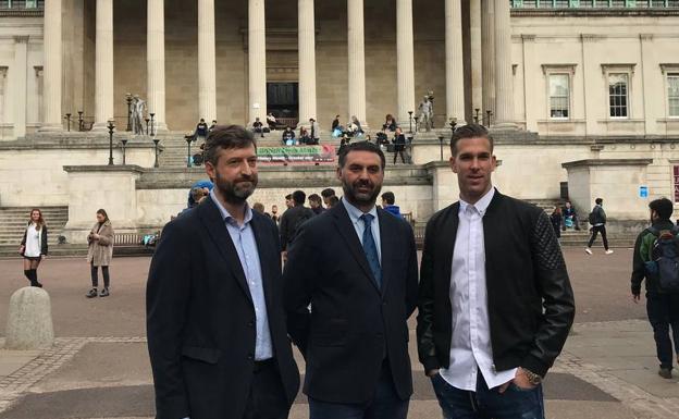 Zoltán Biedermann, Javier Fernández y Adrián San Miguel. :