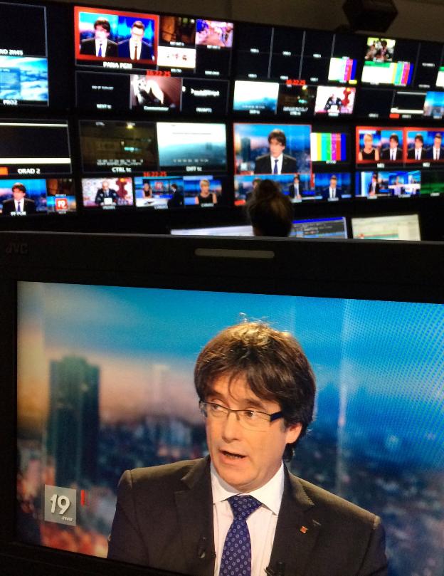 Puigdemont, en la entrevista del viernes pasado en una televisión belga. :: reuters
/