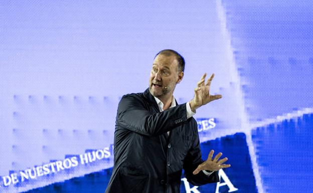 Pedro García Aguado, durante la conferencia/Fernando Torres
