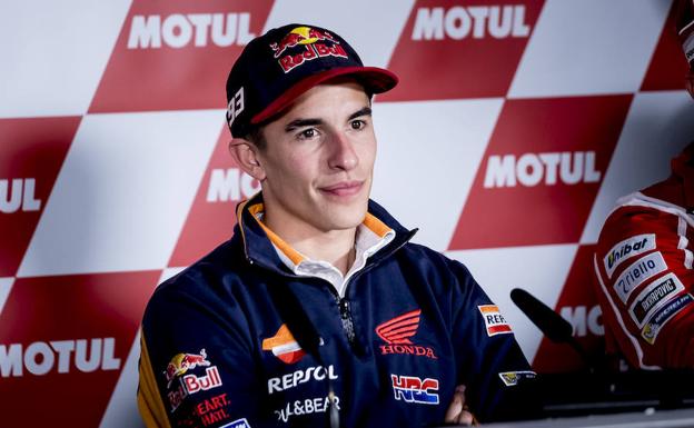 Marc Márquez, en conferencia de prensa en Cheste. /Rafa Marrodán