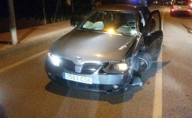 Uno de los coches implicados.