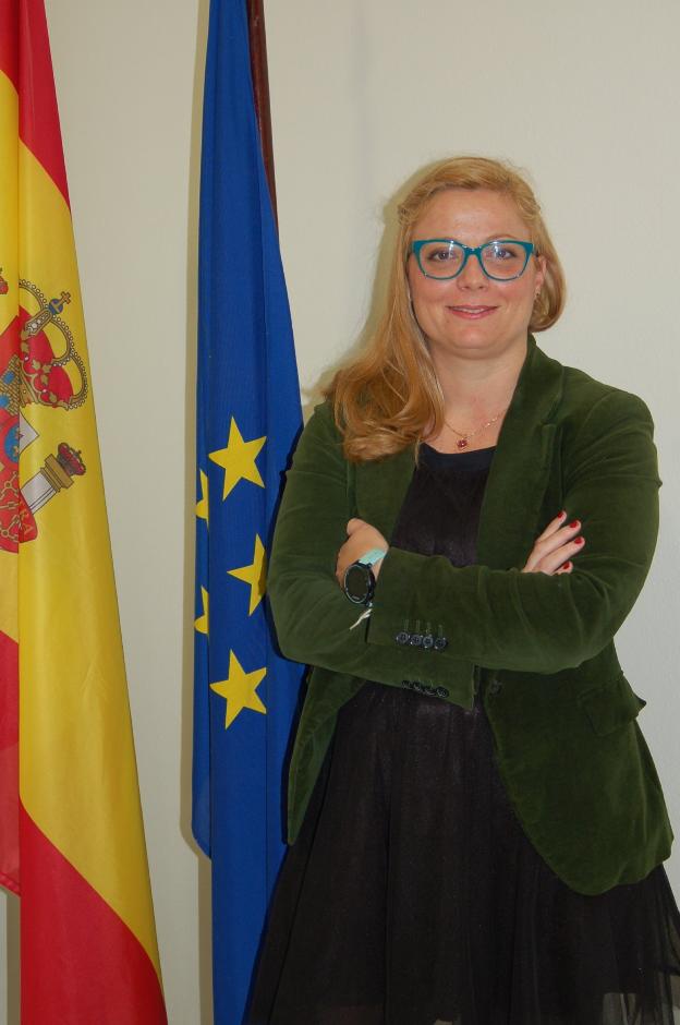 Leticia Teboul tras su toma de posesión./Charo Márquez