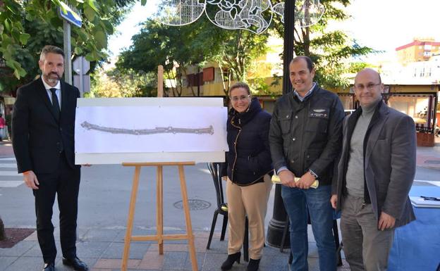 Maldonado y Mula, junto a los ediles de Urbanismo, tras presentar la reforma conjunta de la calle. /Iván Gelibter