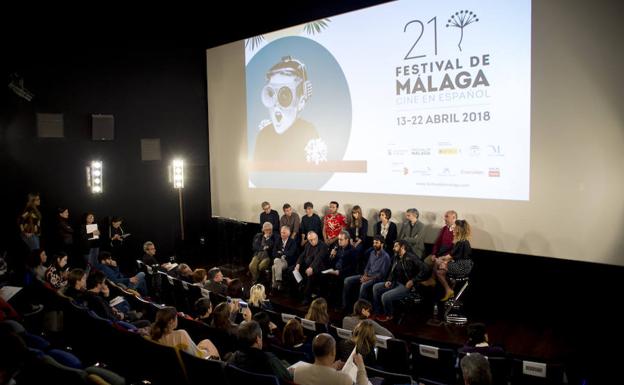 Un momento de la presentación ayer en la Academia del Festival de Málaga./Ana Belén Fernández