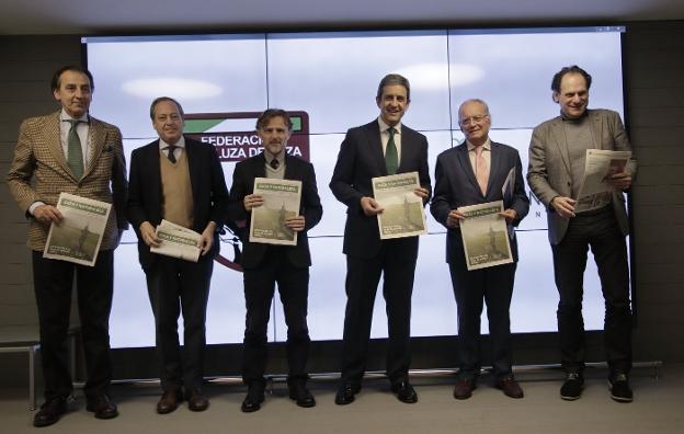 Manuel Ruiz Rojas, José María Mancheño, Álvaro Ybarra, Álvaro Rodríguez, José Fiscal y José Luis Hernández Garijo. /JUAN FLORES
