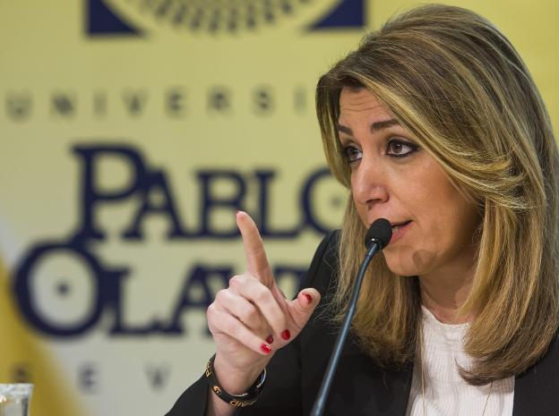 Susana Díaz, ayer. :: efe/