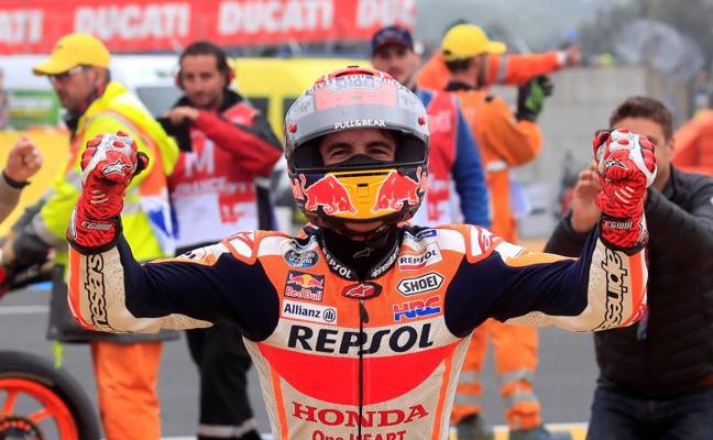 Marc Márquez, celebrando su victoria en el GP de Francia/Reuters