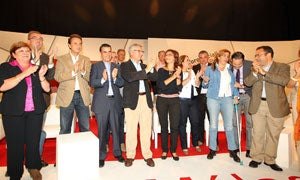 José Blanco, esta mañana en Málaga con dirigentes de su partido. :: SUR.es | Vídeo: PEDRO J. QUERO/