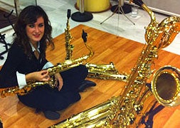 Elisa Urrestarazu se decantó por el saxofón por su personalidad y timbre./