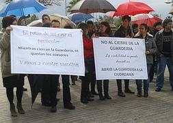 Uno de los momentos de la protesta.:: F. Griñán/