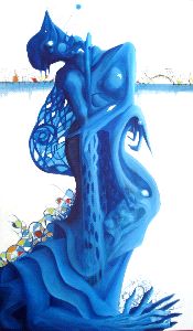 ABSTRACTO. 'Carnaval flamenco' es la muestra más evidente del cambio en la obra de Mérida. / SUR/