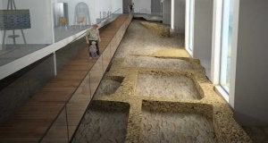 Recreación virtual de la sala en la que se podrán contemplar los restos de hornos y tornos de los siglos XII y XIII. ::
SUR/