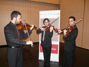 Los jóvenes ofrecían esta semana un nuevo concierto en la Diputación. ::
SUR/
