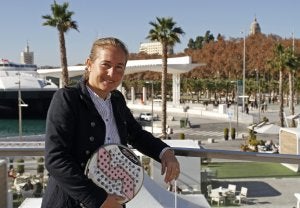 Carolina Navarro, ayer en Muelle Uno. ::
Álvaro Cabrera/