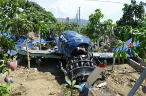 La avioneta siniestrada el pasado 16 de agosto en El Trapiche. :: E. C./