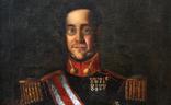 Reproducción de un cuadro con la imagen de López Pinto./Archivo general de la Diputación