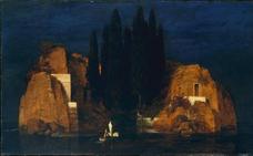 'La isla de los muertos' es el cuadro más famoso de Böcklin. Un remero conduce hacia una isla una barca en la que lleva a una figura blanca y un objeto que parece ser un ataúd. Hitler estaba obsesionado con él, y Lenin y Freud tenían una reproducción en sus despachos./