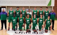 Plantilla del Unicaja júnior que dirige Antonio Herrera y que participará en el torneo de la Euroliga./UNICAJA