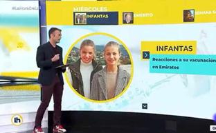 TVE muestra a la princesa Leonor y su hermana Sofía como vacunadas