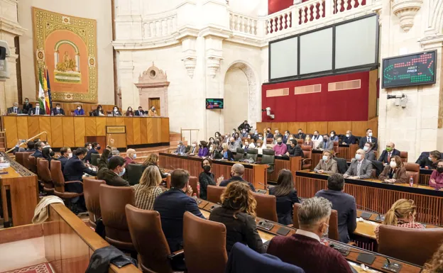 Pleno del Parlamento de Andalucía. 