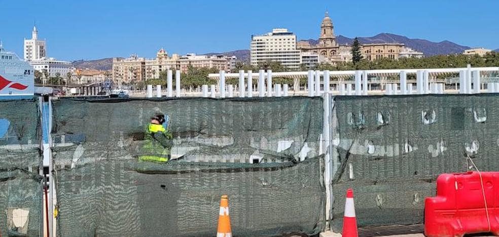 El Puerto de Málaga rebaja la altura de la polémica valla de la marina de megayates