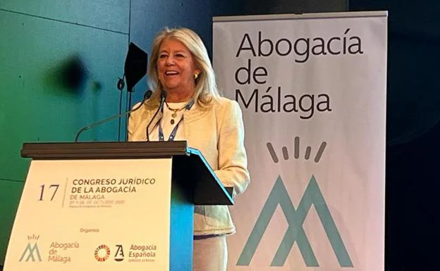 Ángeles Muñoz en el reciente Congreso Jurídico de Marbella. 