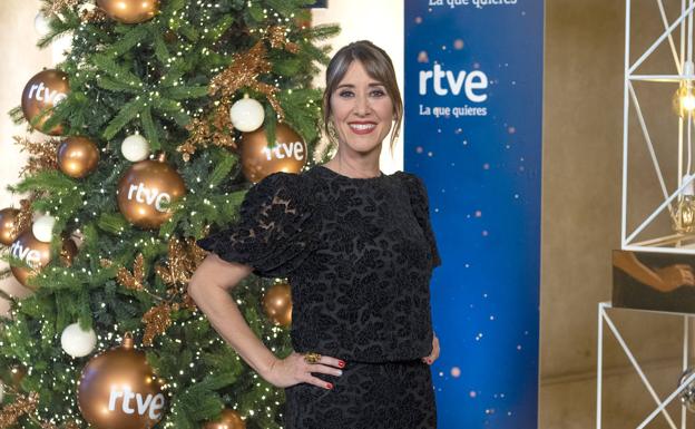 Sandra Daviú, presentadora del sorteo de la Lotería de Navidad. 